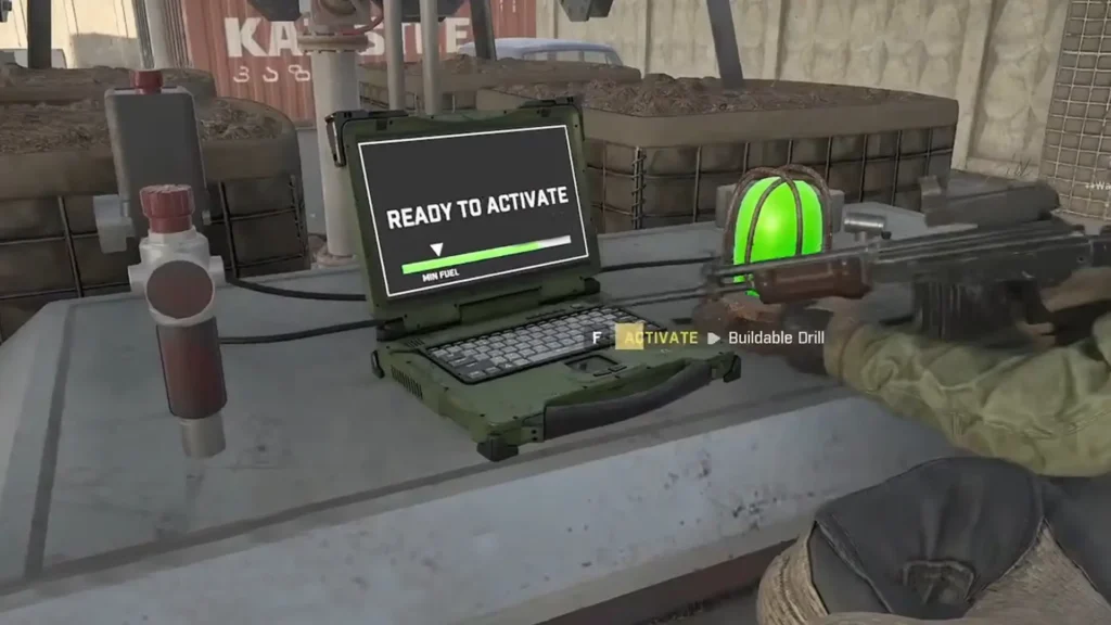Activating the drill