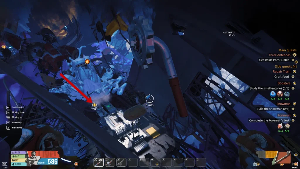 Breathedge 2 Foreman Quest Location