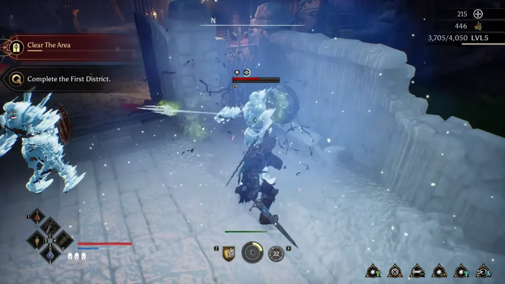 Crimson Moon Combat with Frost