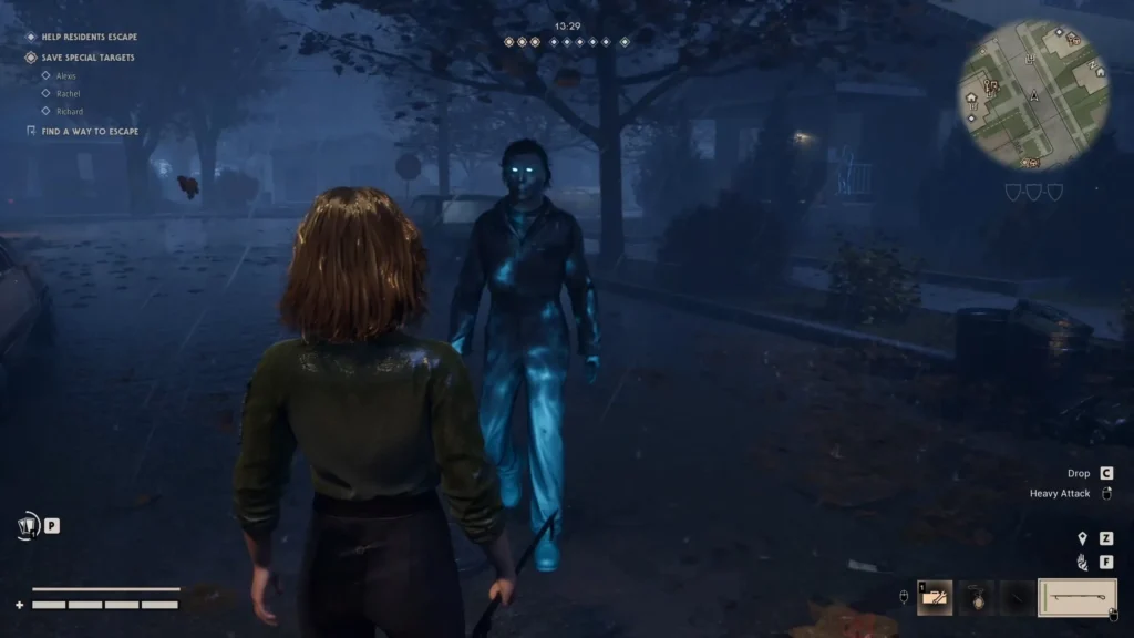 Halloween The Game Lantern showing Michael Myers during Shape Jump