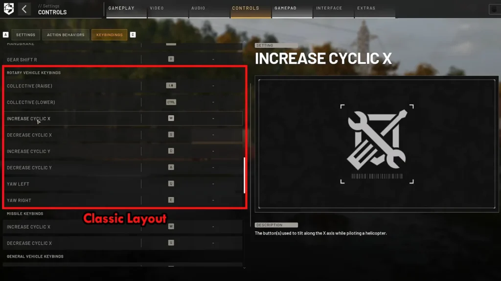 WARDOGS Heli Controls Classic Layout